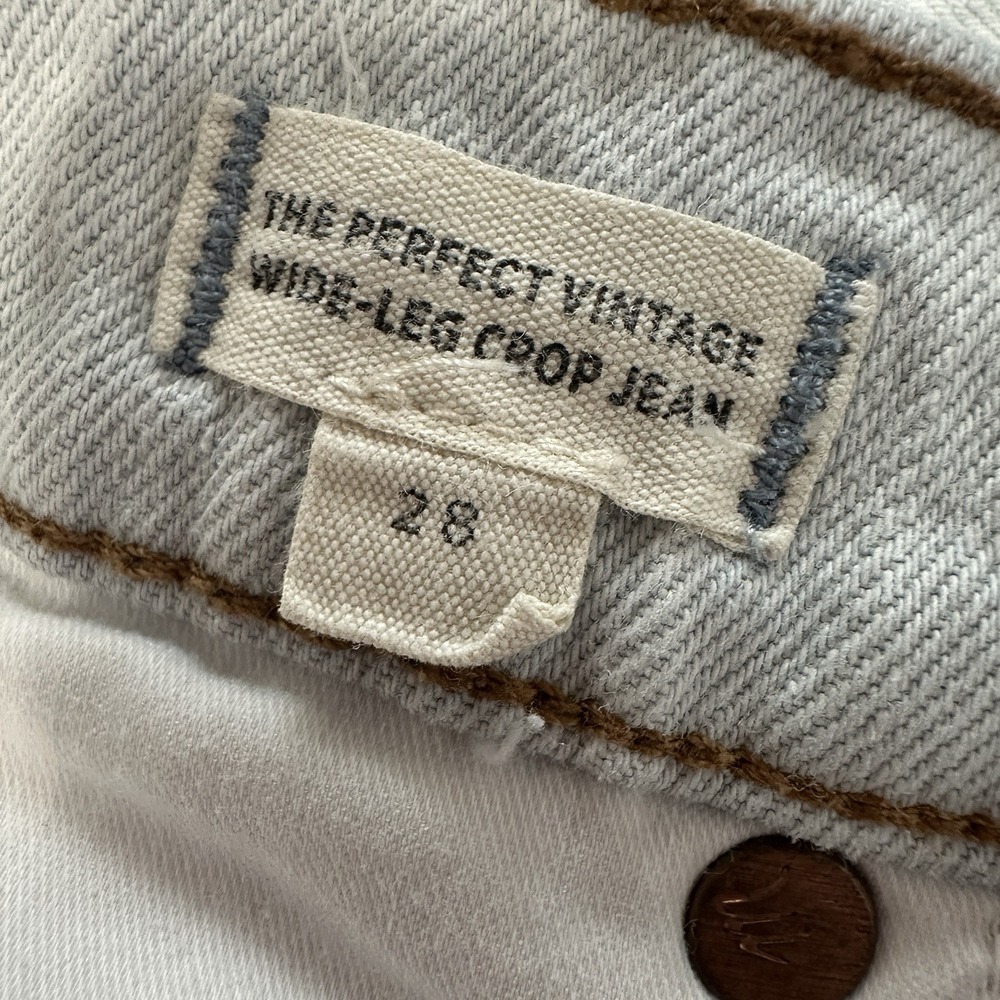 MADEWELL The Perfect Vintage Wide-Leg Crop Jeans Womens Size 28 Blue Light Wash - Picture 5 of 6